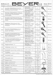 Beyer Produktübersicht 1950 deutsch